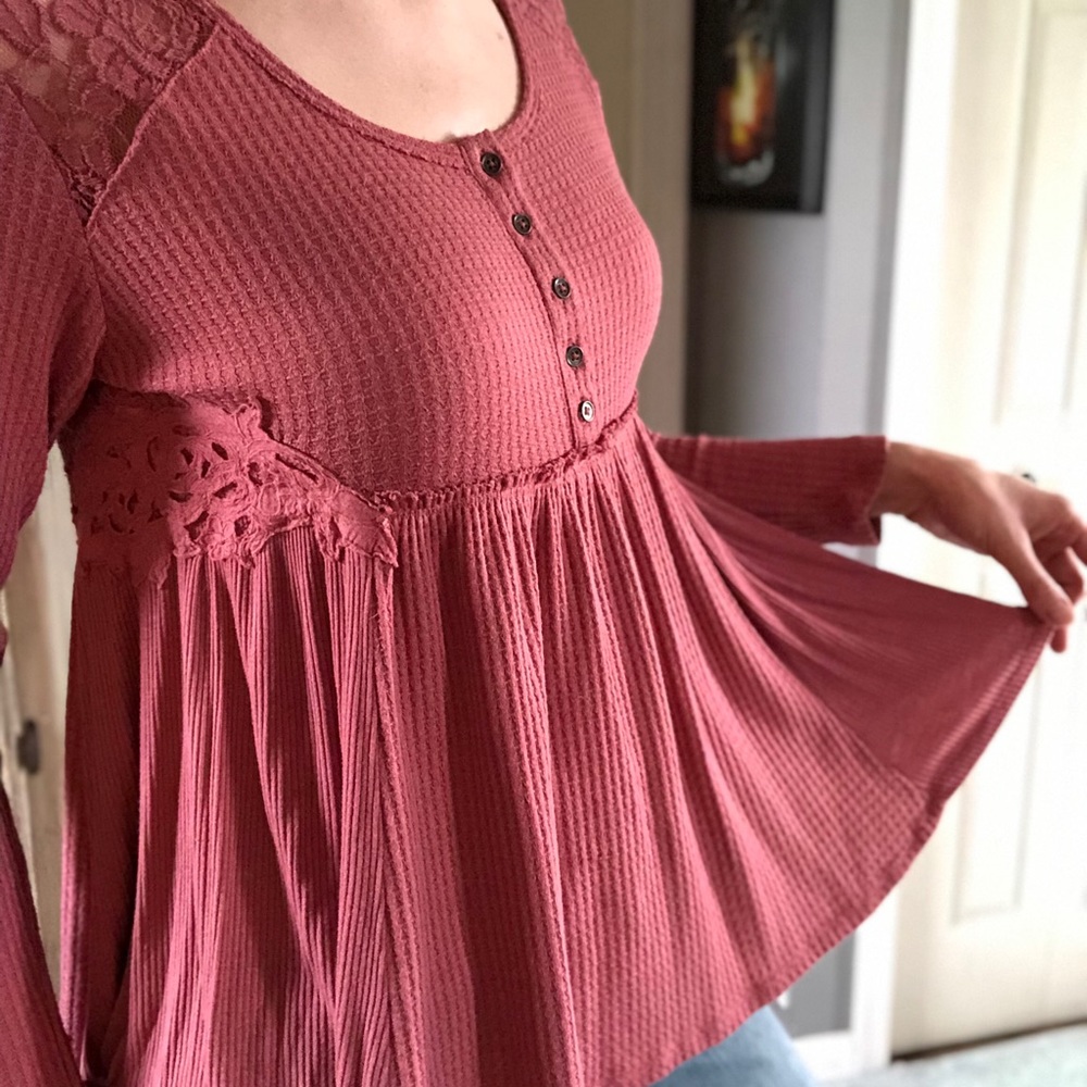 Long sleeve baby doll top